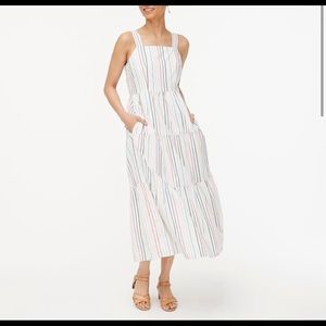 J crew Tiered maxi dress in cotton poplin